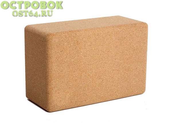 Блок для йоги Indigo 23x15x8 см, пробка, IN102