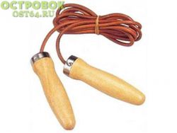 Скакалка для аэробики JR0003-60 жгут-кожа 2.7m